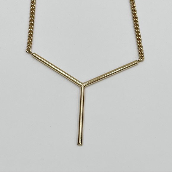 Y/Project Y-shaped Gold-tone Necklace - Picture 4 of 6